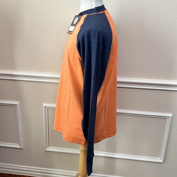 Cloudveil LONG SLEEVE RAGLAN - Senna Heather/Navy Heather - Picture 2 of 11